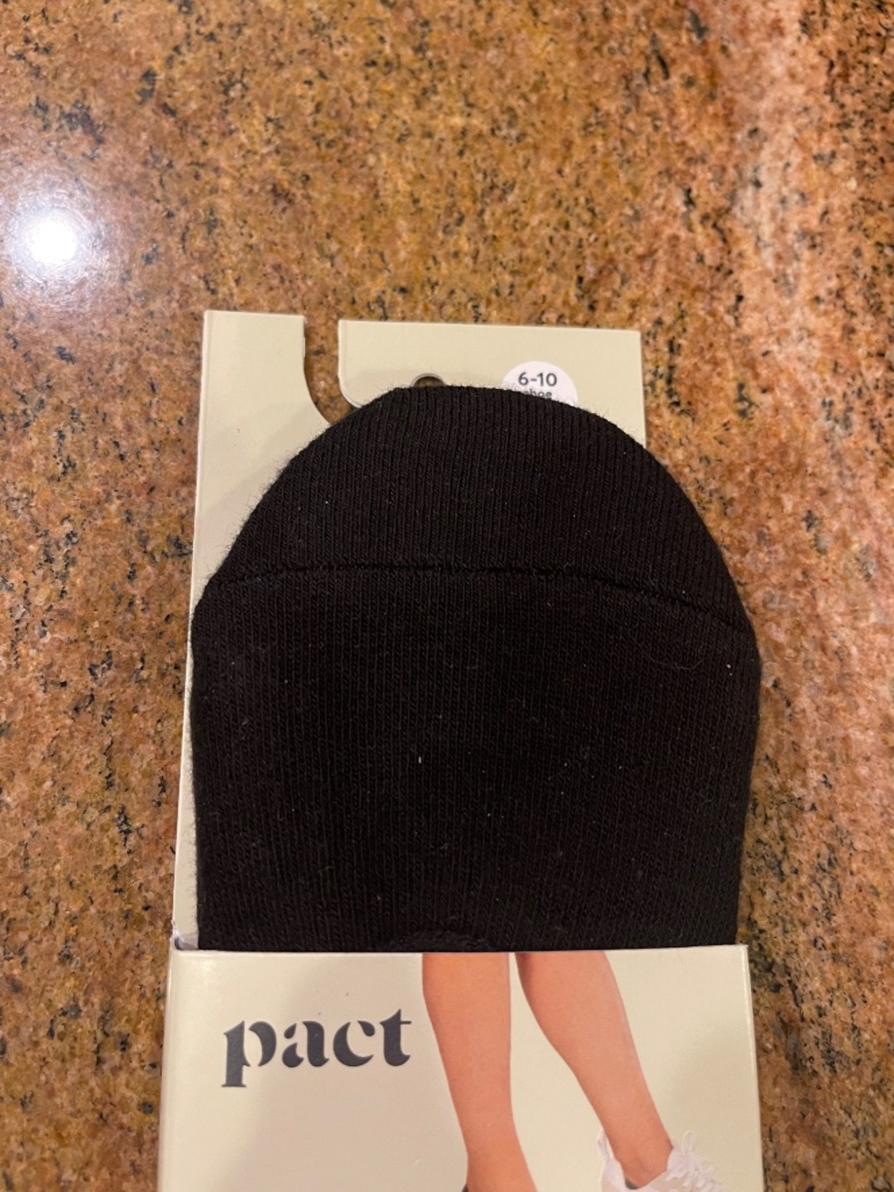 NEW! Pact Women's Black No Show Socks 2 Pack One Size Organic Cotton NWT! - Picture 4 of 7